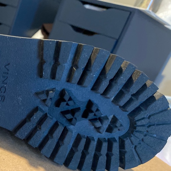 Vince Cabria Lug Combat Leather Boots size 6M Black - Picture 8 of 10